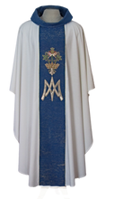 Load image into Gallery viewer, mds 420BM- Hand embroidered Marian Chasuble.