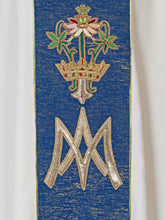 Load image into Gallery viewer, mds 420BM- Hand embroidered Marian Chasuble.