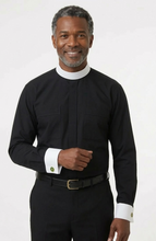 Load image into Gallery viewer, mds 8800 LS Black NB Shirt w White French Cuffs