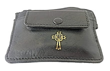 Load image into Gallery viewer, 9505 - Real Leather 2 Pocket Rosary/Coin Case
