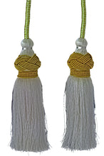 Load image into Gallery viewer, mds- Metallic rayon blended two tone tasseled cinctures. #Met/Cin