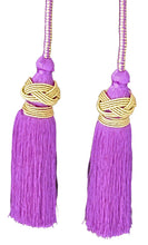 Load image into Gallery viewer, mds- Metallic rayon blended two tone tasseled cinctures. #Met/Cin