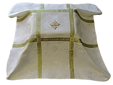 Load image into Gallery viewer, mds - Jacquard Fabric/handembroidered cross urn cover. #mds100 urn cvr