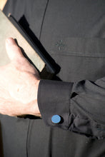 Load image into Gallery viewer, mds 8800 LS Black NB Shirt w White French Cuffs