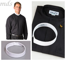 Load image into Gallery viewer, mds 8000 LS Black NB Shirt/Collar and free buttons #8000/Package