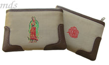 Load image into Gallery viewer, Tapestry/leather trimmed Guadalupe/Rose case.  mds#822/Tap
