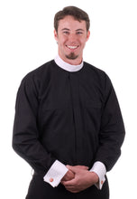 Load image into Gallery viewer, mds 8800 LS Black NB Shirt w White French Cuffs