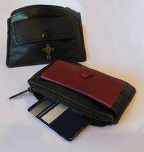 Load image into Gallery viewer, 9505 - Real Leather 2 Pocket Rosary/Coin Case
