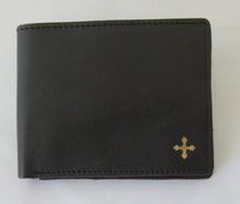 Load image into Gallery viewer, mds#9550/BC. Brass cross on a leather wallet.