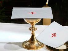 Load image into Gallery viewer, H100R Red Cross (3 Pack) Cotton Altar Linens