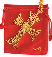 Load image into Gallery viewer, mds#6 Antique design pectoral cross + chain.