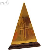 Load image into Gallery viewer, Pyramid Brass incense burner with incense. #Icn Pyr
