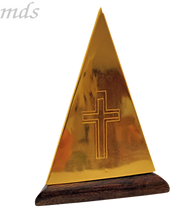 Load image into Gallery viewer, Pyramid Brass incense burner with incense. #Icn Pyr