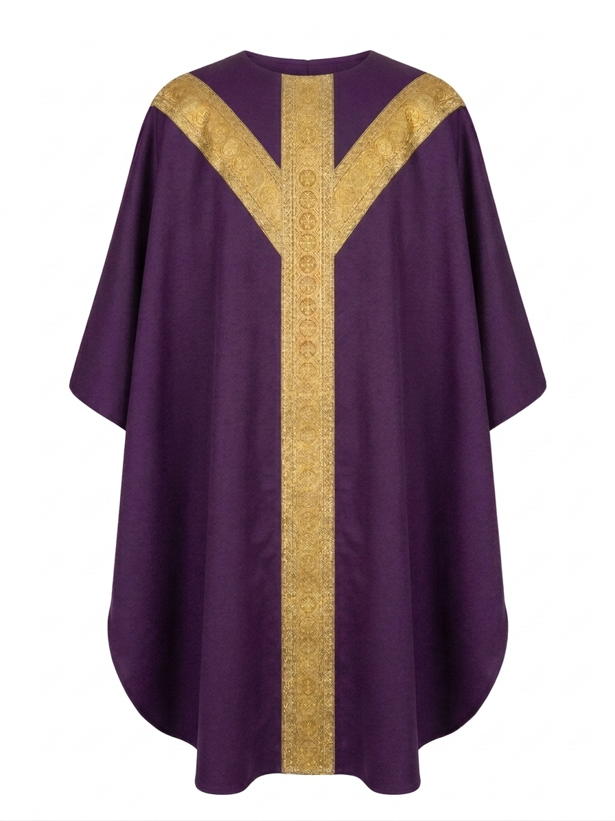 mds#2311/J/      Chasuble/Dalmatic. Traditional Jacquard fabric dalmatic