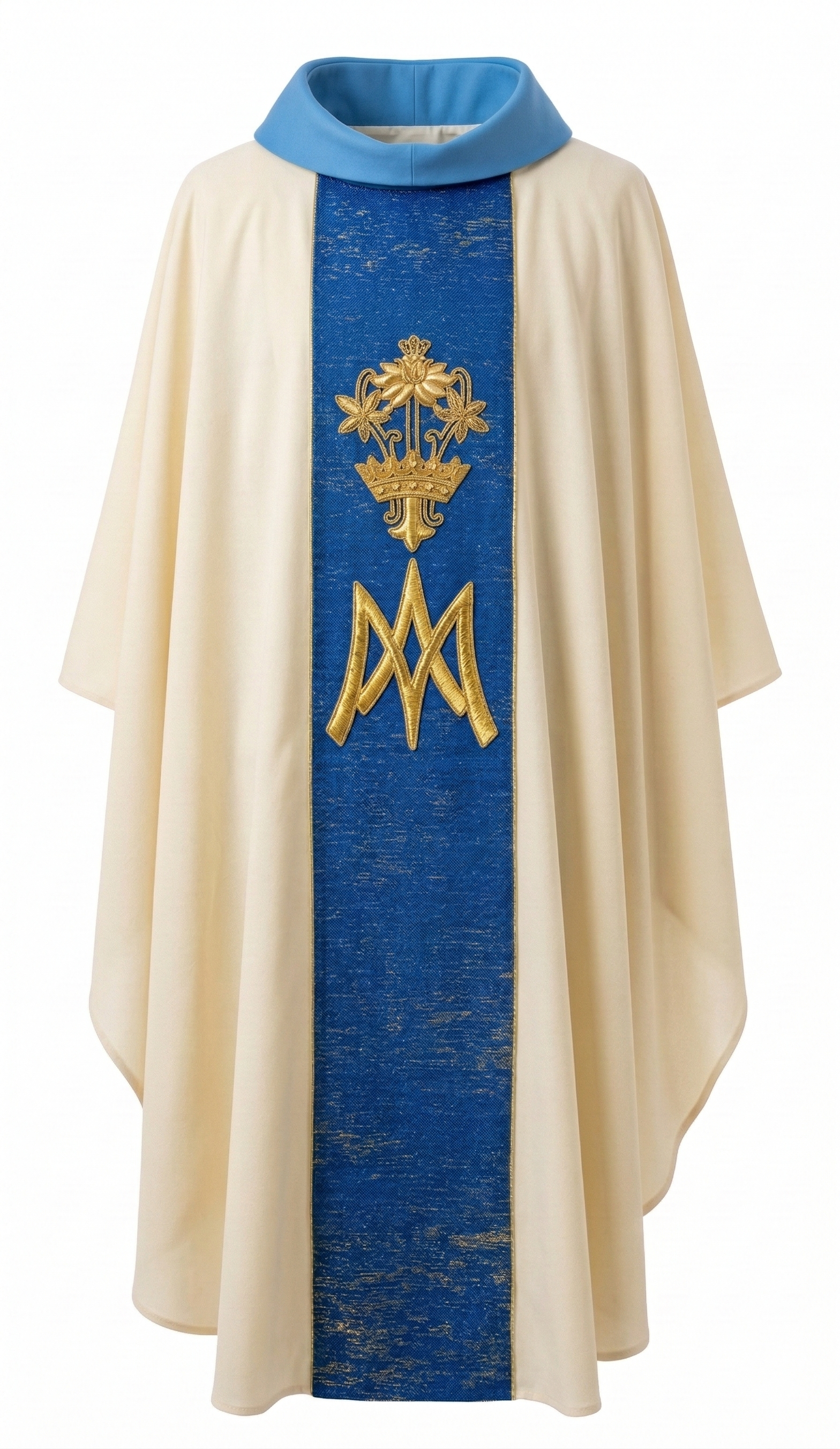 mds 420BM- Hand embroidered Marian Chasuble.