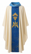 mds 420BM- Hand embroidered Marian Chasuble.