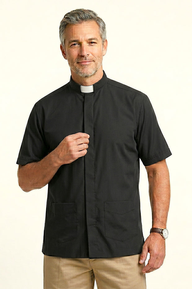 mds #4900 Panama Clergy SS Tab Shirt