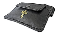 9505 - Real Leather 2 Pocket Rosary/Coin Case