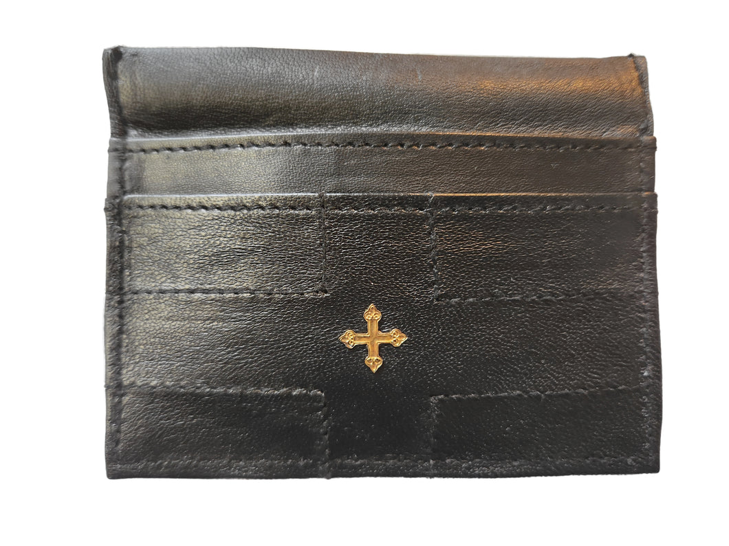 mds 9515 - Leather Christian Card/Coin wallet.