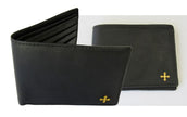 mds#9550/BC. Brass cross on a leather wallet.