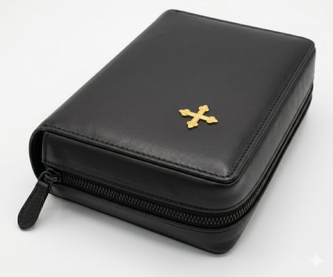 9777B- Brass Cross leather missal Cover