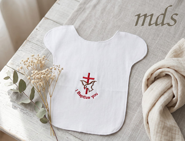 Bap1- Embroidered Baptismal Bib