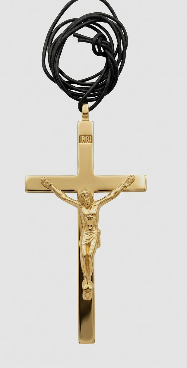 Antique Solid Brass Cross/Corpus- Pendant # ACC1