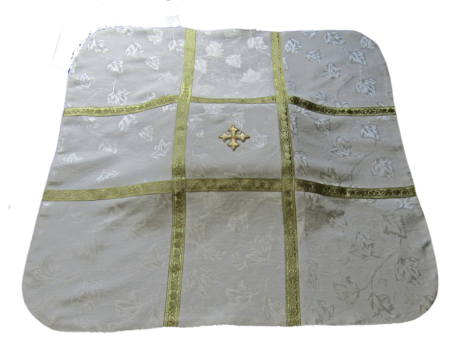 mds - Jacquard Fabric/handembroidered cross urn cover. #mds100 urn cvr