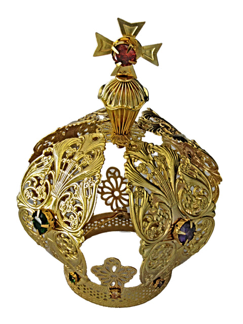 #mds 125 Metal Crown with decorations.  2" Diameter base.