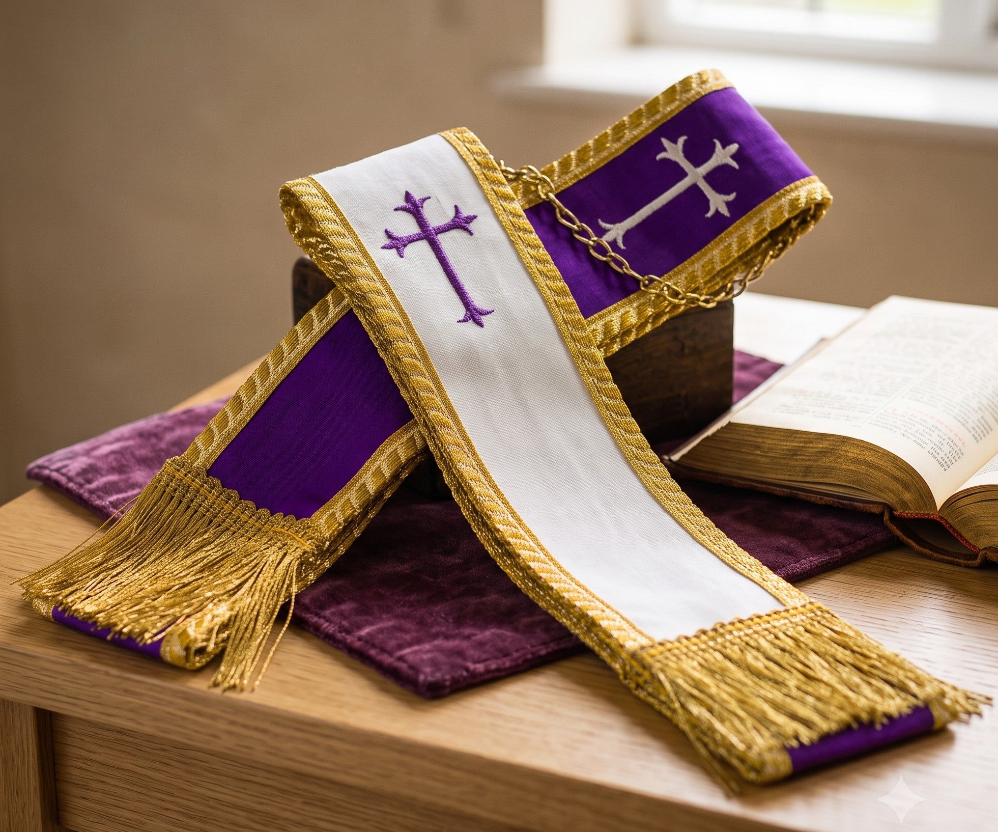 Silk Reversible Confessional/Visitation  Stole