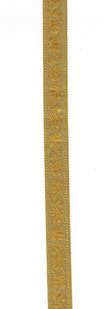 Gold metallic trims/braids.