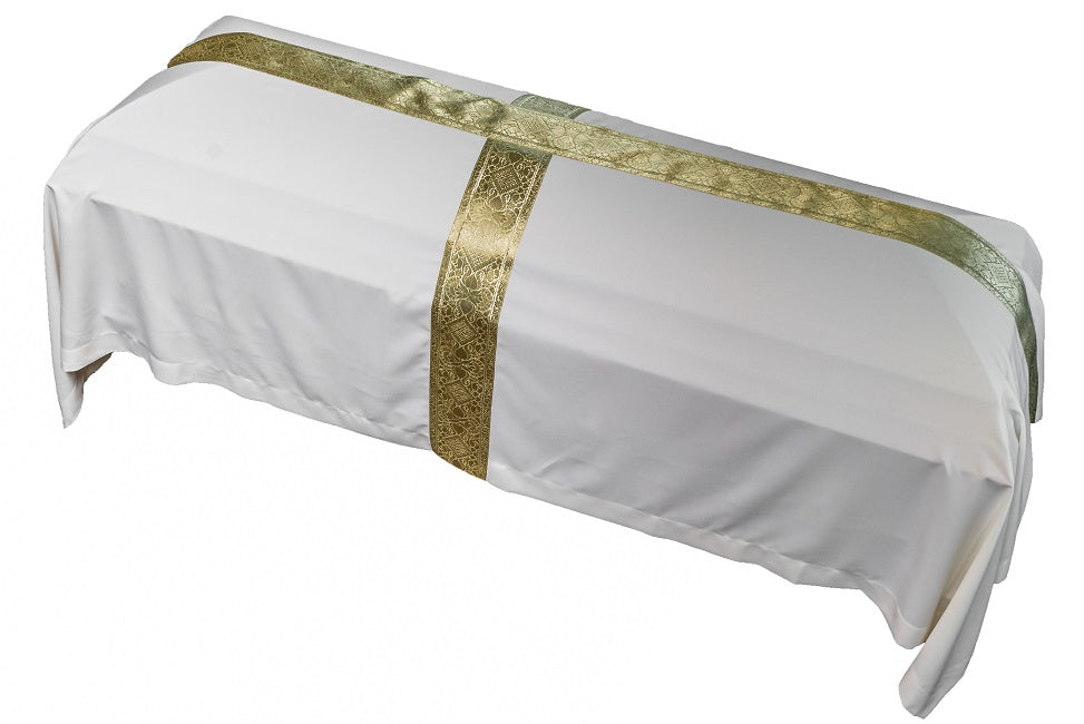 075 Gold Cross Funeral Pall