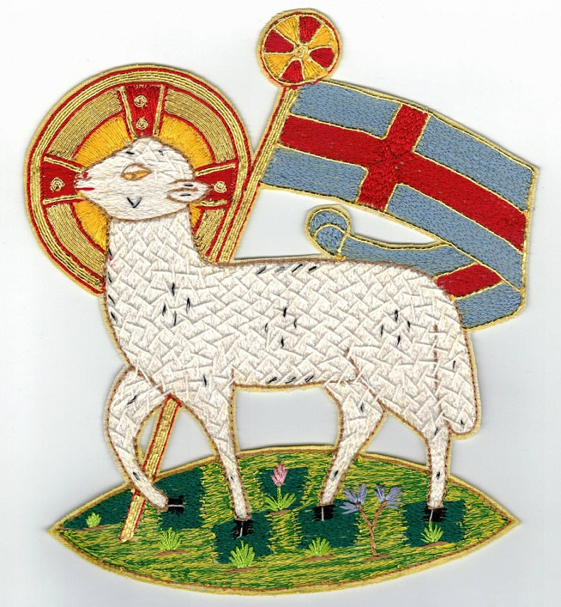 mds 143- Lamb of God Hand embroidered applique