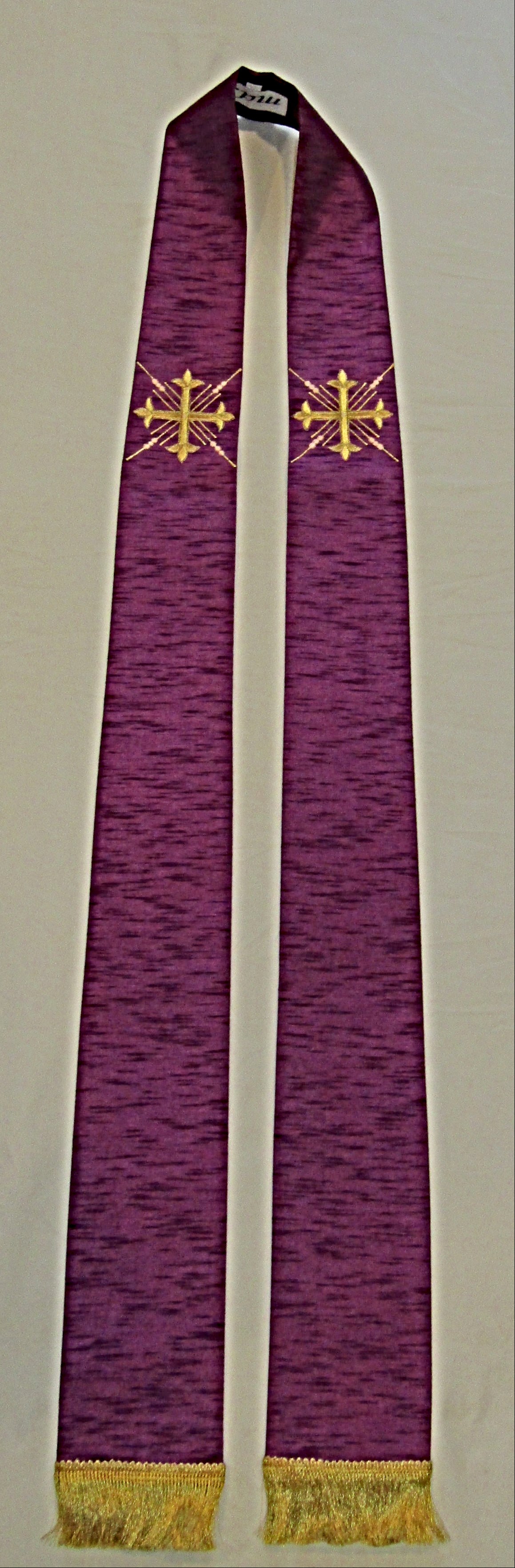 #17660  Cross and Rays Stole- Art Silk
