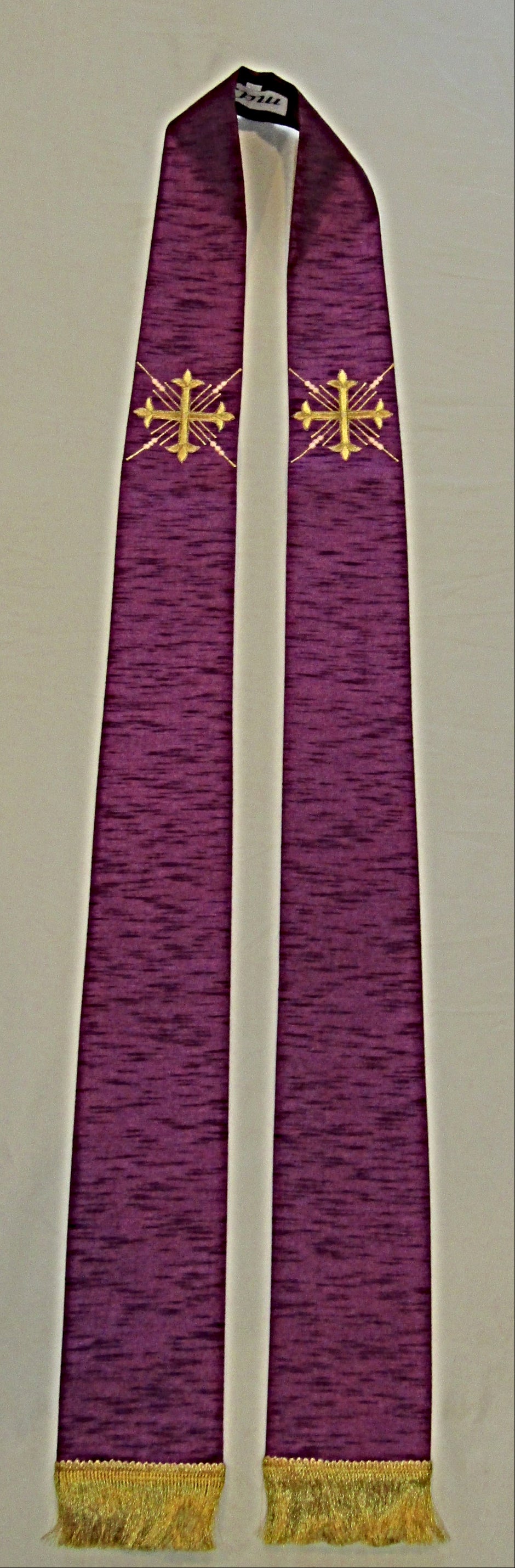 #17660  Cross and Rays Stole- Art Silk