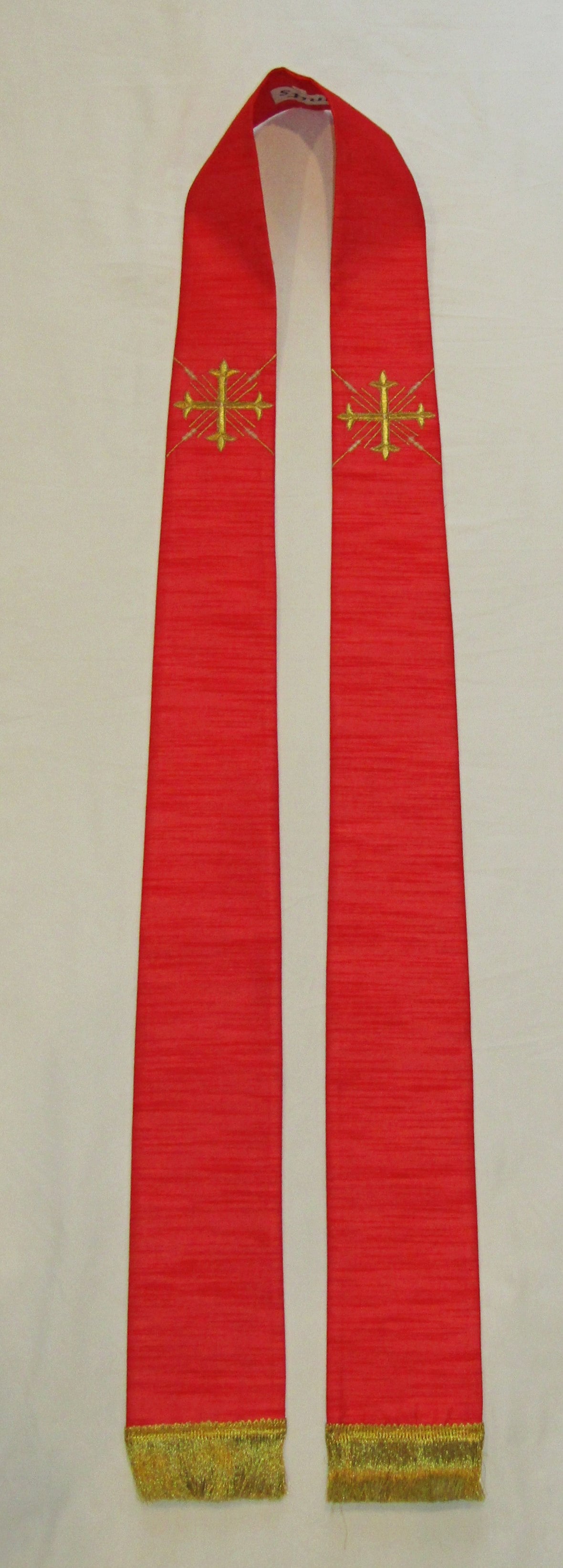 #17660  Cross and Rays Stole- Art Silk