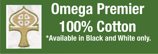 Omega 100% Cotton 5000  LS Black Tab Shirt
