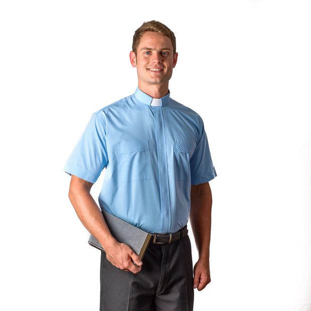 2400 Sky Blue SS Tab Shirt