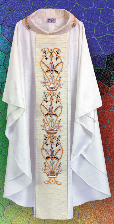 613  Silk Hand embroidered  Chasuble