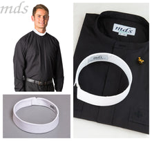 Load image into Gallery viewer, mds 8000 LS Black NB Shirt/Collar and free buttons #8000/Package
