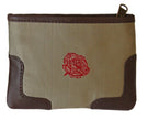 Tapestry/leather trimmed Guadalupe/Rose case.  mds#822/Tap