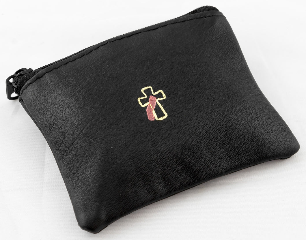 mds Genuine Leather rosary case with Deacon logo # 9501 Deacon