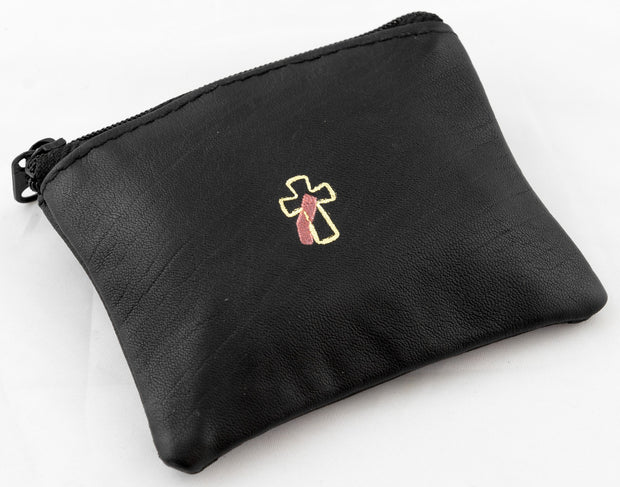 mds Genuine Leather rosary case with Deacon logo # 9501 Deacon