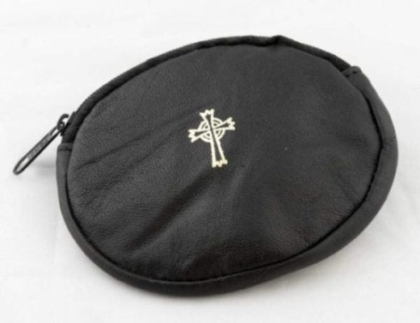 9502 Oval Real Leather Rosary Case