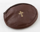 9502 Oval Real Leather Rosary Case