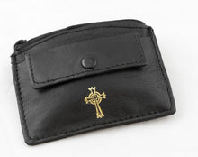 Load image into Gallery viewer, 9505 - Real Leather 2 Pocket Rosary/Coin Case

