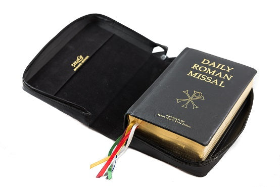 mds 9777W Window Missal Cover - Real Leather =+ FREE HOLY CARD