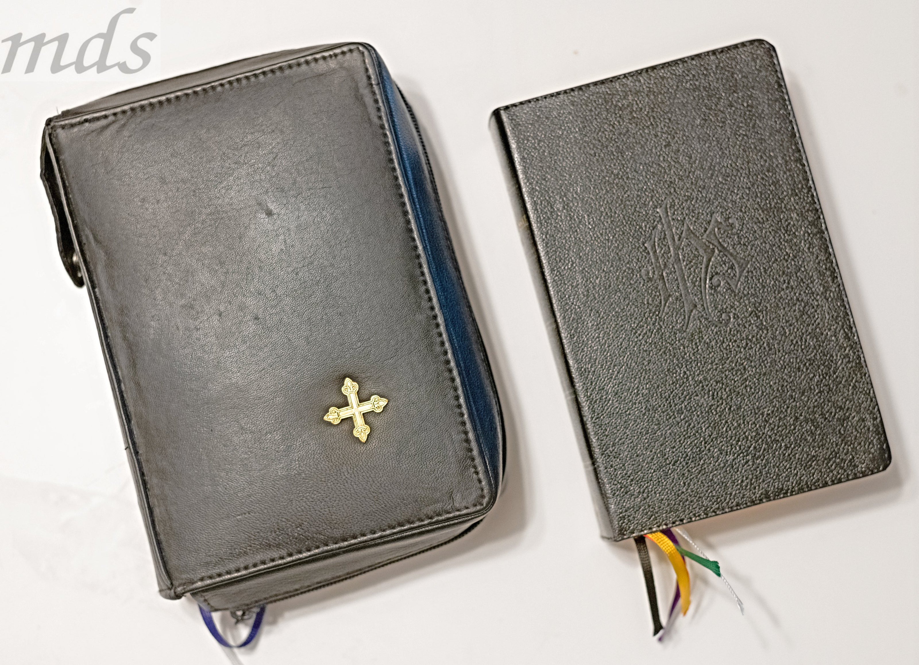 9777B- Brass Cross leather missal Cover