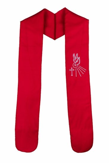 Descending Dove fabric confirmation stole.(Child) # Conf/Stl
