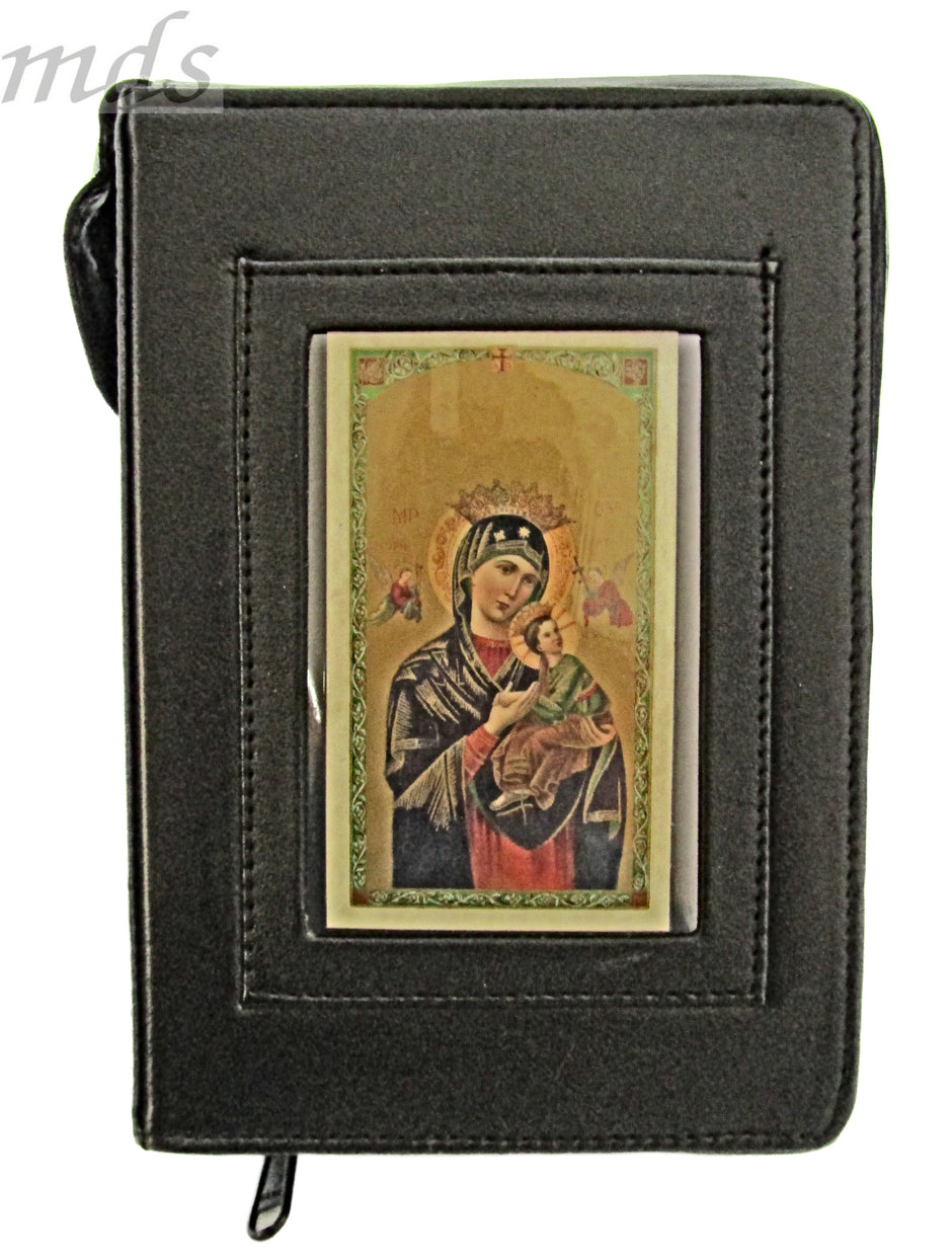 mds 9777W Window Missal Cover - Real Leather =+ FREE HOLY CARD